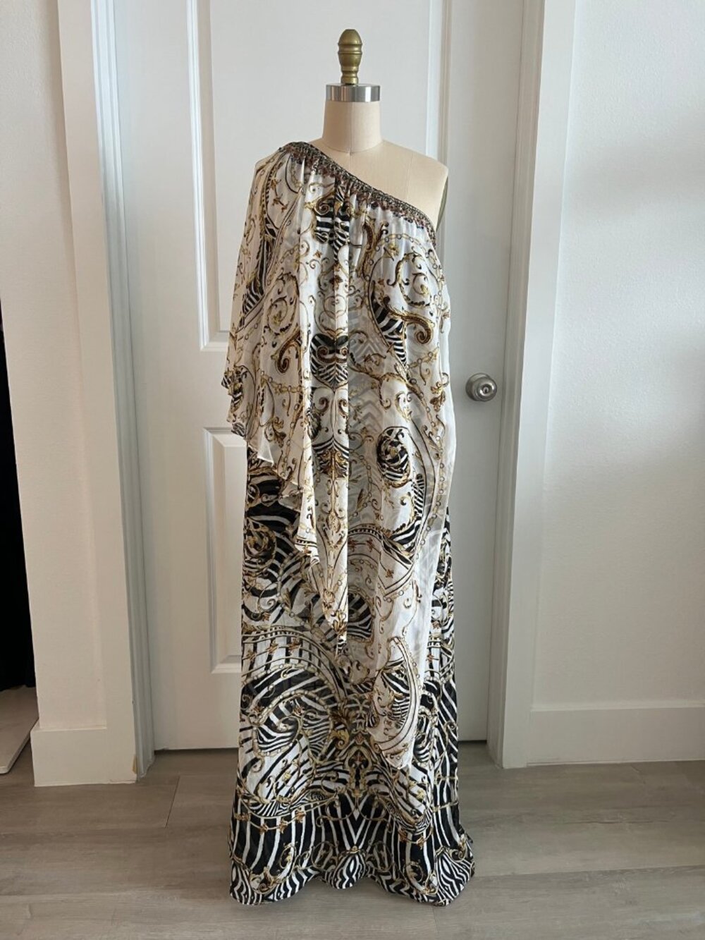 Camilla Asymmetric Layered Dress S NWT 100% Silk Night Waiting For Day Maxi One